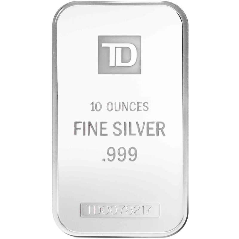 Image for 10 oz. TD Silver Bar from TD Precious Metals
